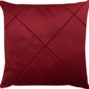 Capa de almofada suede bordô drapeada