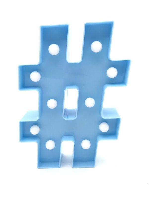 Luminária Caractere Especial # Azul - Imagem 2