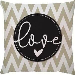 Capa de Almofada bege Love