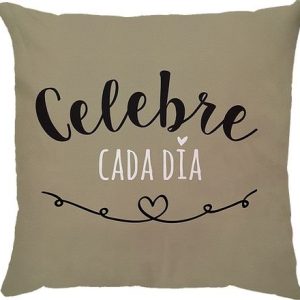 Capa de Almofada bege celebre cada dia