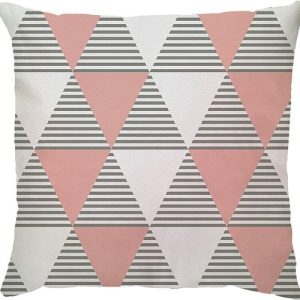 Capa de Almofada Triângulo Rosa