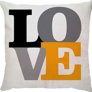 Capa de Almofada Love Amarela