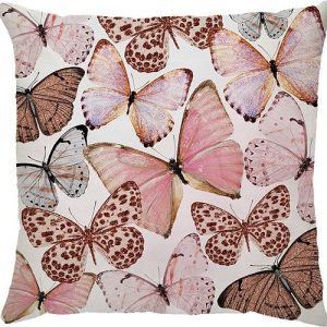 Capa de Almofada Borboletas Rose