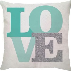 Capa de Almofada Love verde