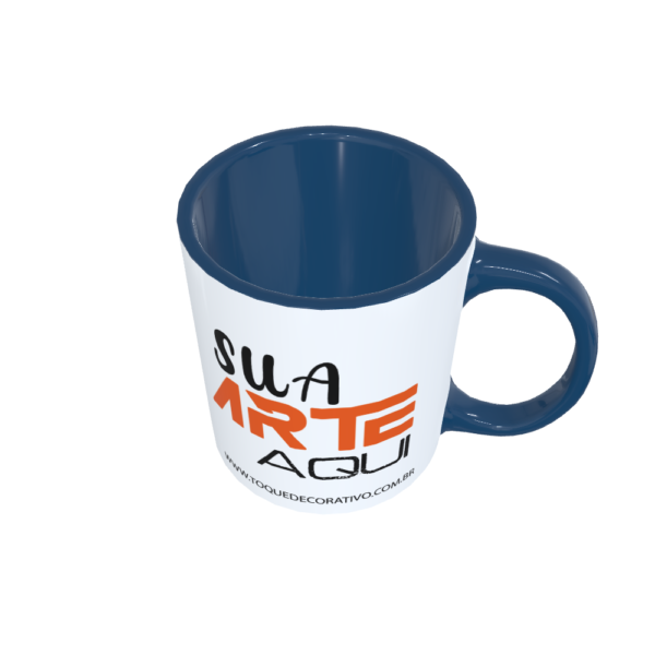 Caneca personalizada com interior azul personalizada - Image 2