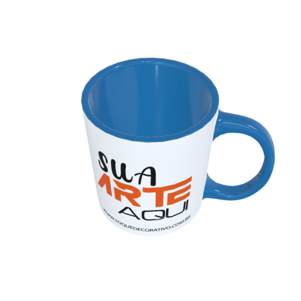 Caneca personalizada com interior azul claro - Image 3