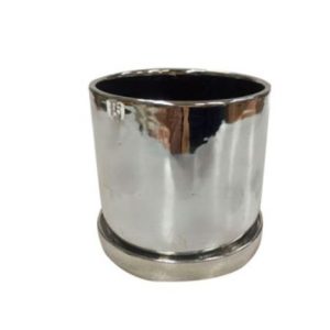 Cachepot em cerâmica Shiny Prata