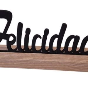 Palavra Felicidade em MDF