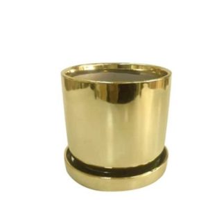 Cachepot em cerâmica Shiny Dourado