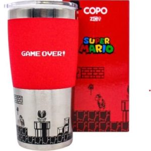 Copo de viagem "Mário Game Over"