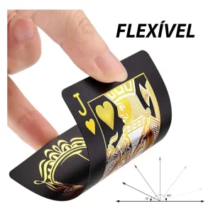 Baralho Caveira Skull Preto Dourado Gold Truco 54 Cartas