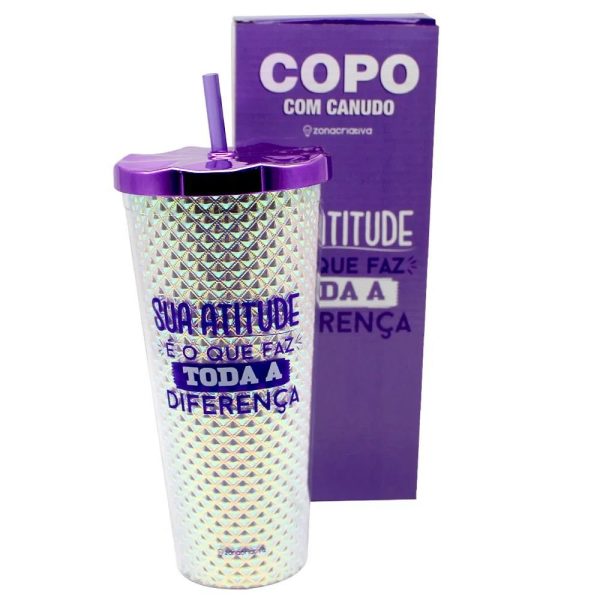 Copo canudo "Sua atitude faz toda diferença" - Image 2