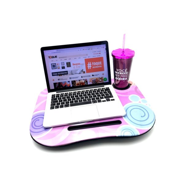 Bandeja Multi-Uso para Notebook com suporte para copo