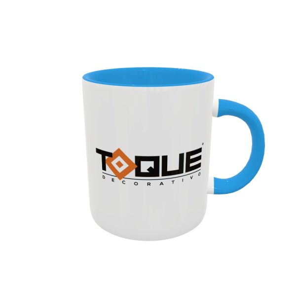 Caneca personalizada com interior azul claro - Image 2