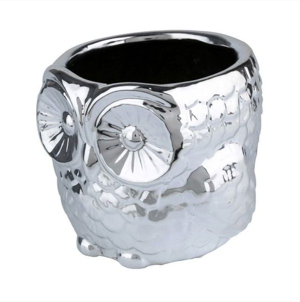 Cachepot corujinha cromada - Image 2