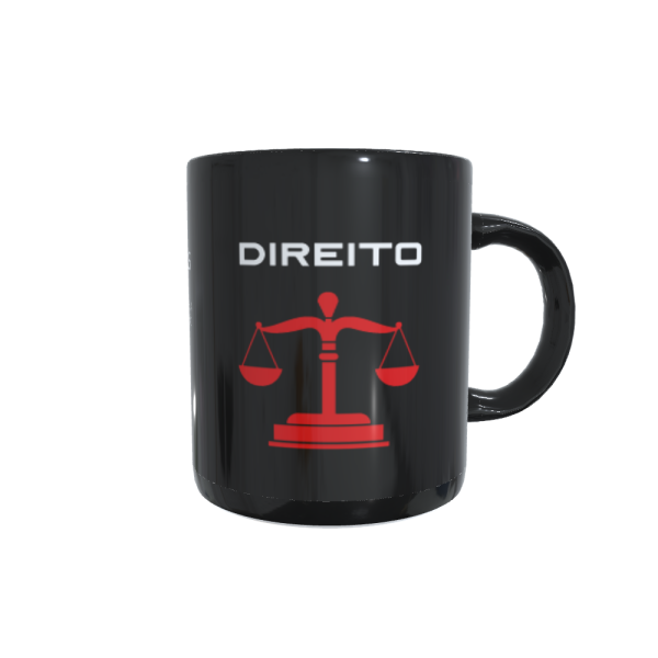 Caneca profissão Direito preta