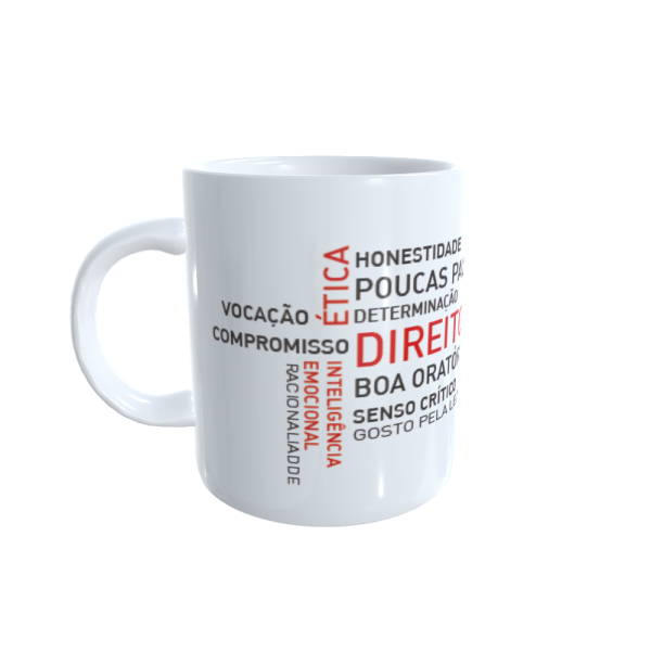 Caneca profissão Direito branca - Image 2