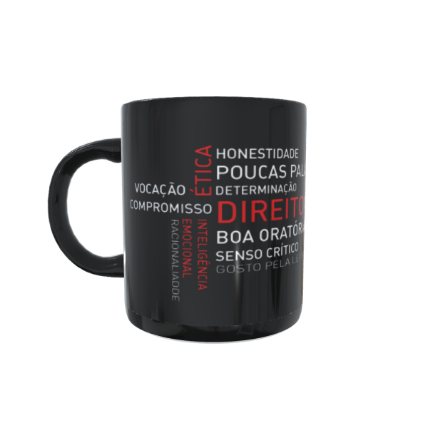 Caneca profissão Direito preta - Image 2
