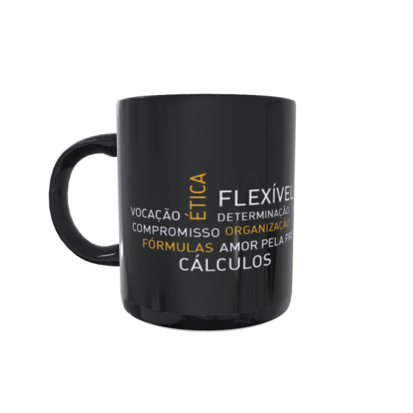 Caneca profissão Engenharia preta - Image 2
