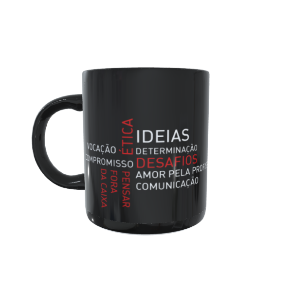 Caneca profissão Publicidade preta - Image 2
