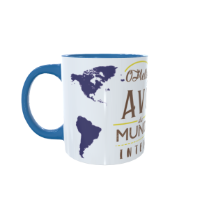 Caneca Azul "O melhor avó do mundo inteiro"