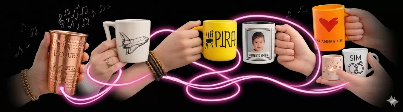 Canecas personalizadas em Campinas - Toque Decorativo - variados modelos