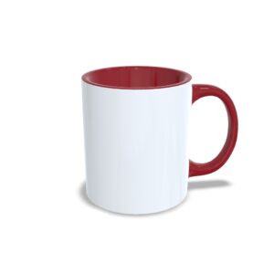 Caneca personalizada com interior marrom